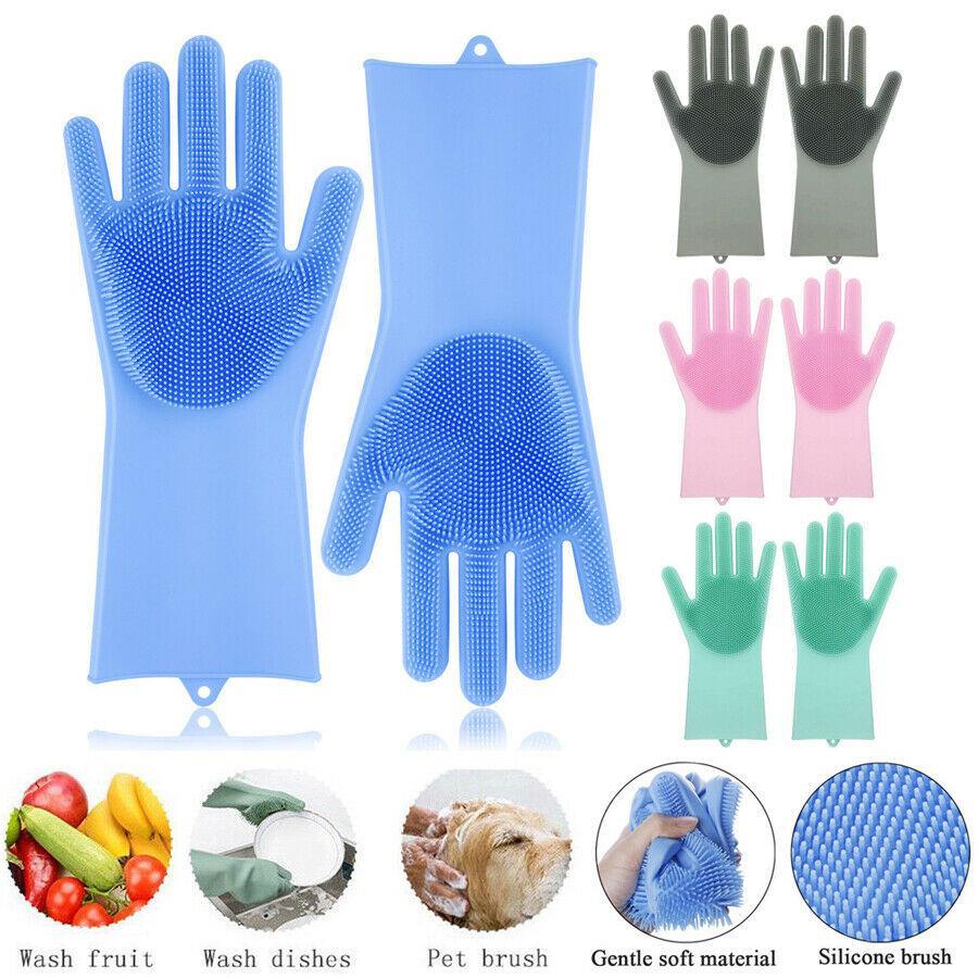 Silicone Washing Gloves (Pair)