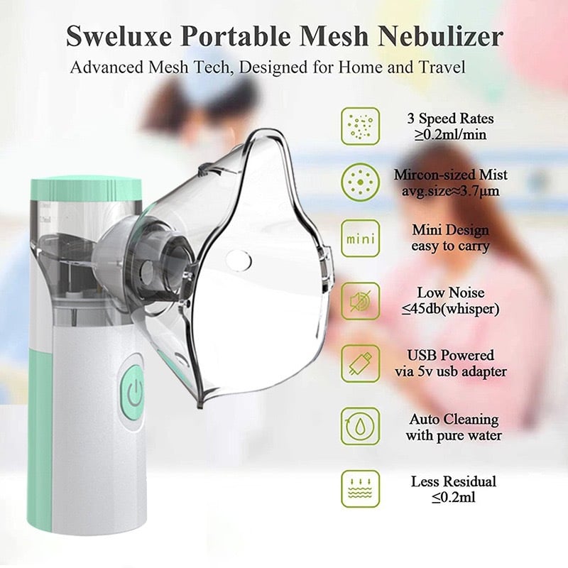 Rechargeable Portable Mesh Nebulizer Kit (50% Off Only For Today)