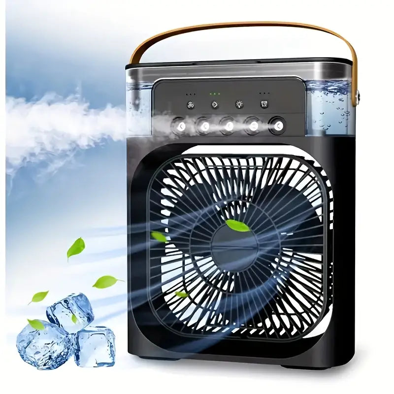 Portable USB Humidifier Fan, 5-Mode Ultrasonic Air Cooler