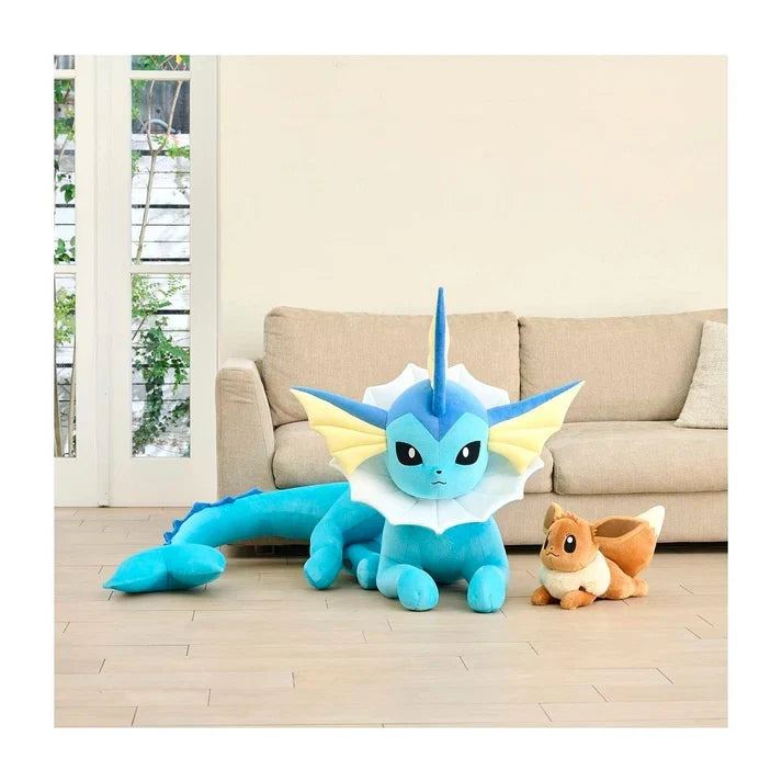Vaporeon Pokédex-Size Poké Plush – 26¾ Inch Large Pokémon Plush, Eevee Evolution Collectible