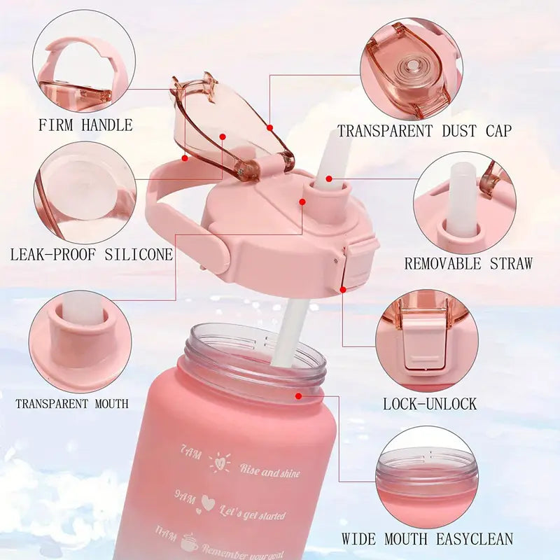 3Pcs/Set Large Capacity Leakproof Water Bottles