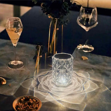 Crystal Lamp,Remote Control Bedside Table Lamp size (4.92*3.54inch)