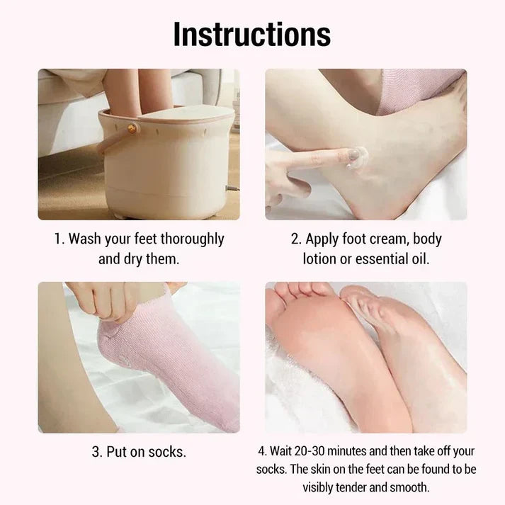 2 Pcs Moisturising Spa Gel Socks
