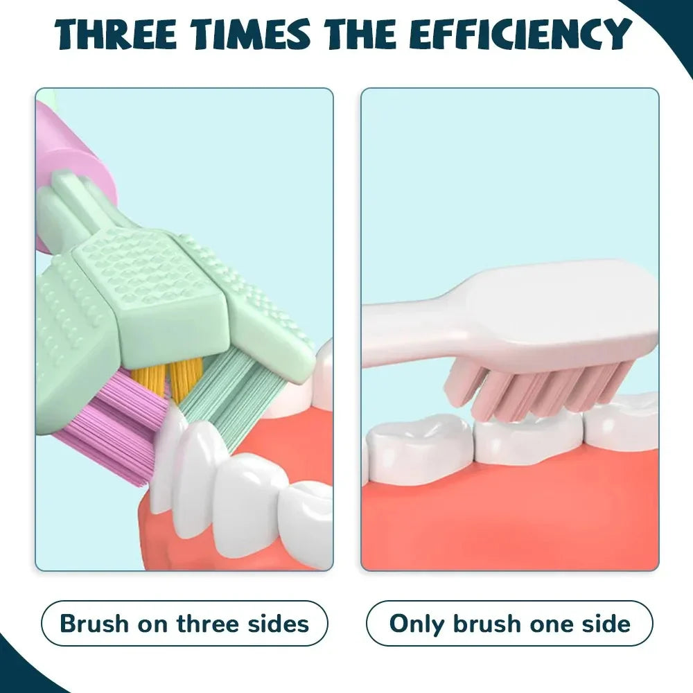 Three-Sided Soft Toothbrush (Pack of Two)