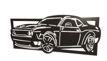 Car Wall decoration Hanging MDF material  Black color
