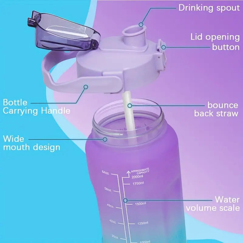 3Pcs/Set Large Capacity Leakproof Water Bottles
