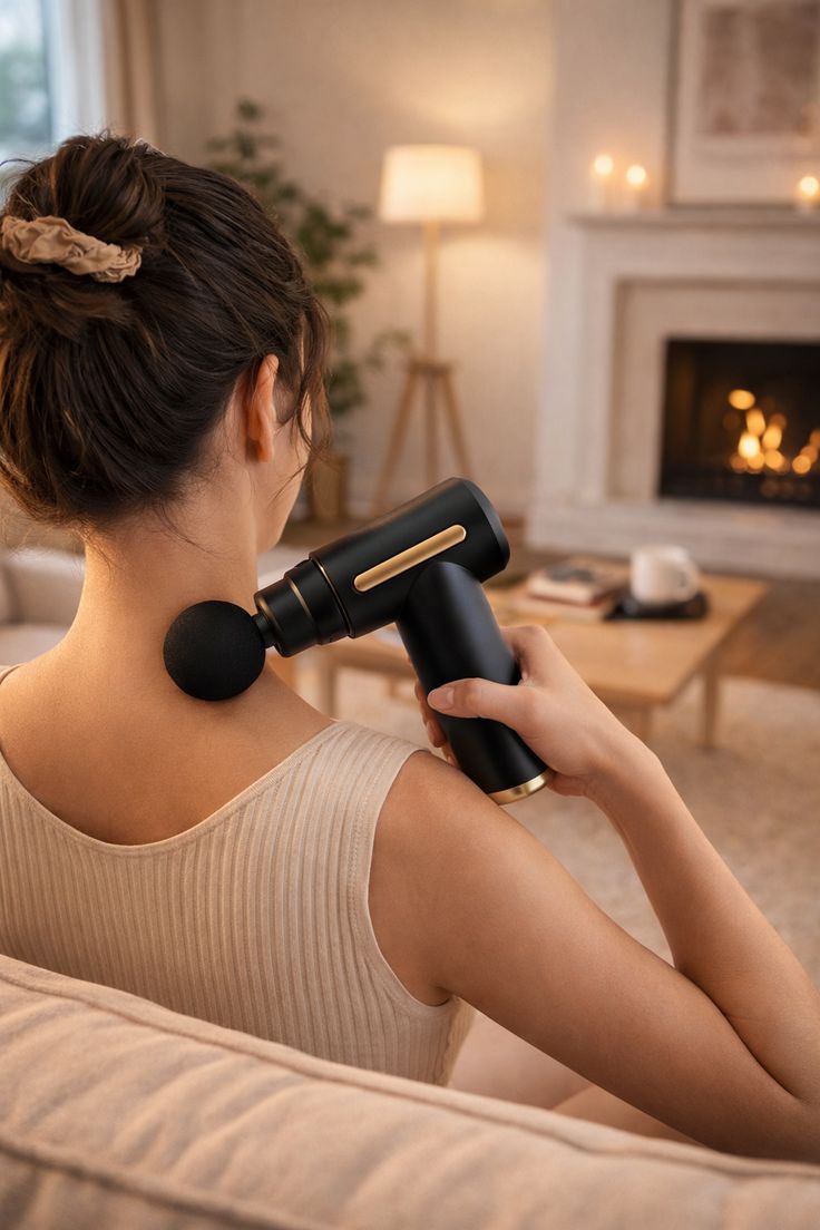 Gun Massager | 6 Speed C-Type Massager For Deep Tissue Massage |& Muscle Recovery (Random Color)